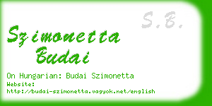 szimonetta budai business card
